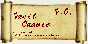 Vasil Odavić vizit kartica